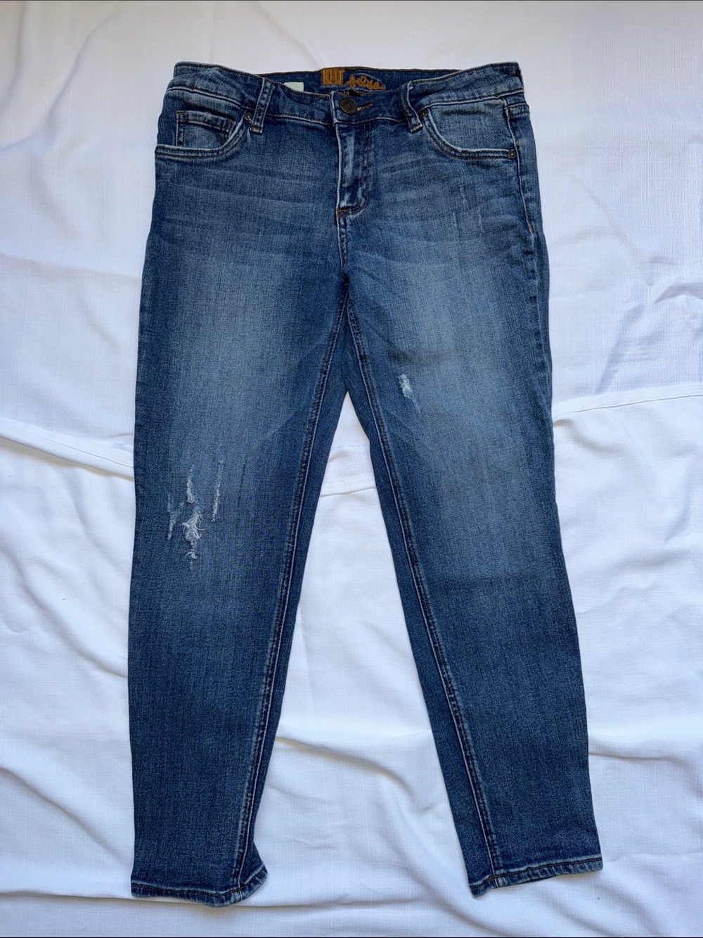 Kut from the Kloth Stacia Boyfriend Jeans Distressed Skinny Fit Womens Size 4P